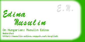 edina musulin business card